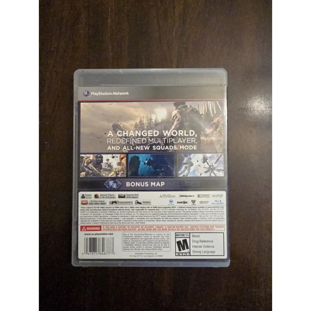 Call of Duty: Ghosts (Sony PlayStation 3 - PS3). Video Game Complete and TESTED!